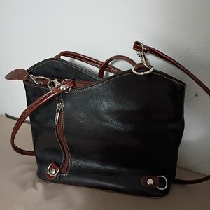 Chic Black and Brown Crossbody Bag